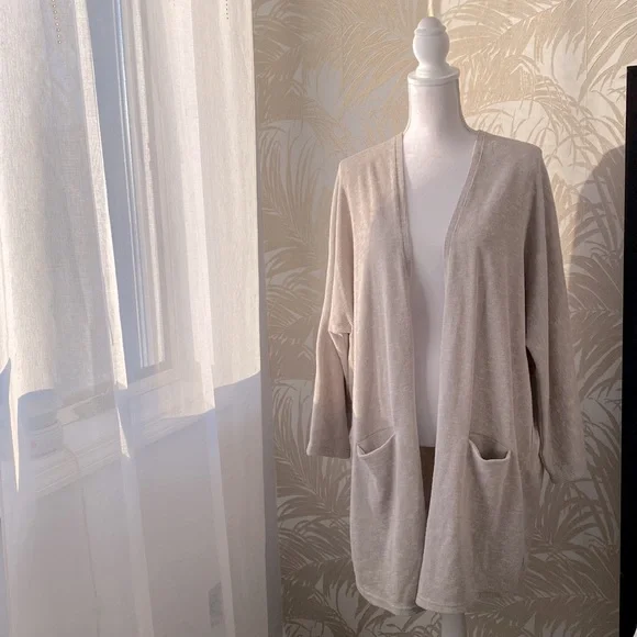 Anthropologie Donni Ribbed Lightweight Cardigan One size - Picture 3 of 9